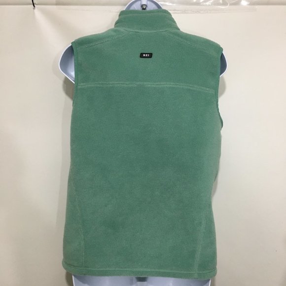 REI Boulder Ridge Girls L (14-16) Seafoam Green Fleece Vest Zip-Front NEW - Picture 4 of 6